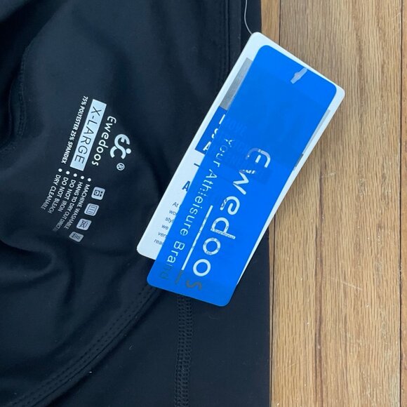 EWEDOO Leggings NWT Black Stretch Size XL Basic Pull On Stretch Athleisure - Picture 4 of 4